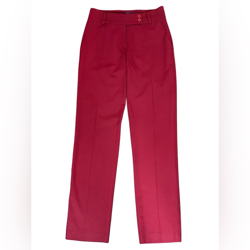 D Made In Italy Red Pants 6 Career Work Dress Pants